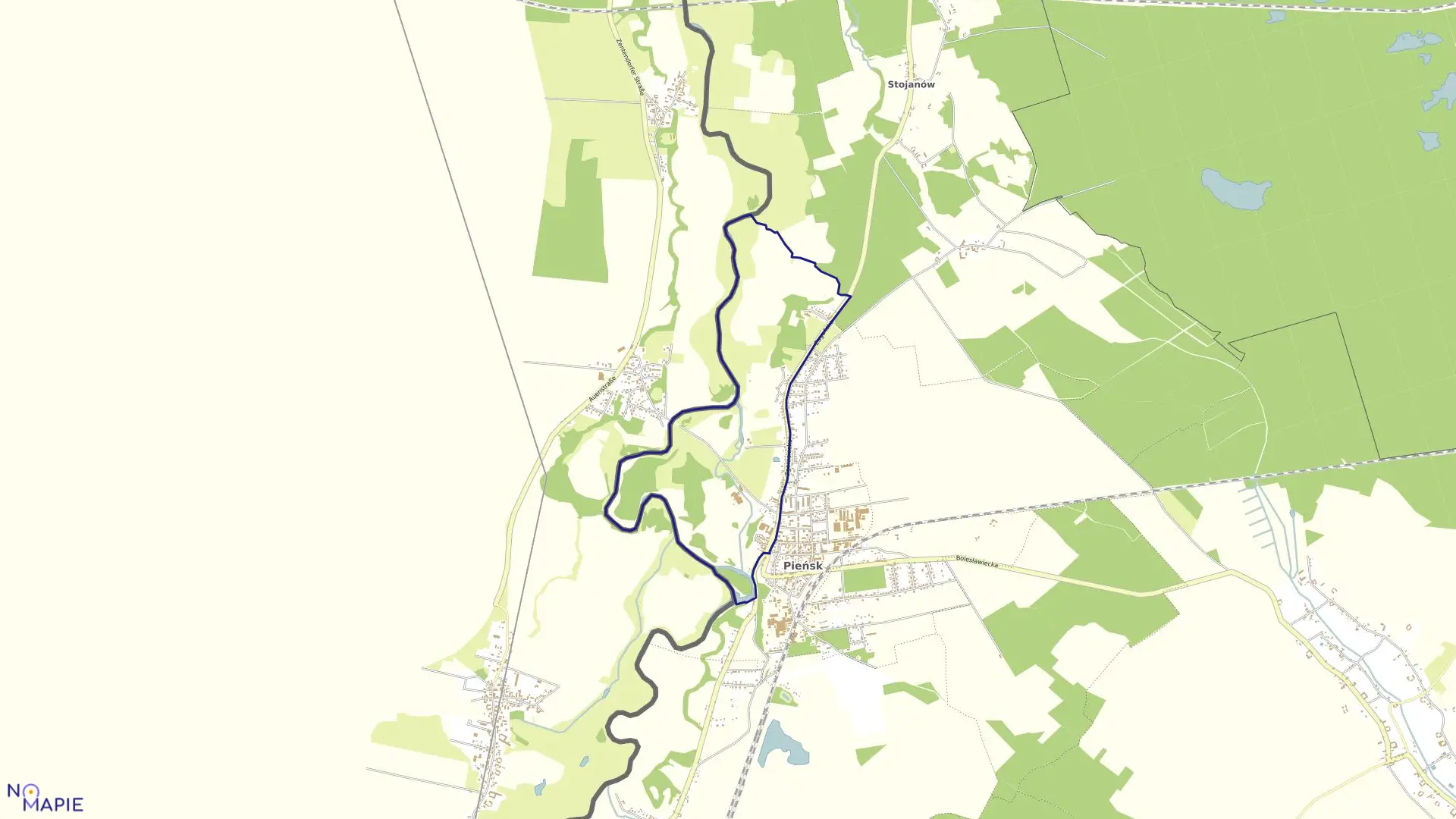 Mapa obrębu PIEŃSK I w gminie Pieńsk