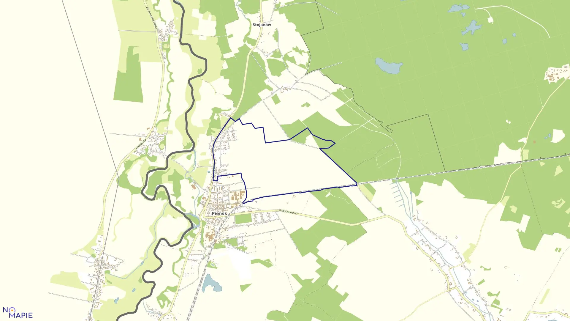 Mapa obrębu PIEŃSK IV w gminie Pieńsk