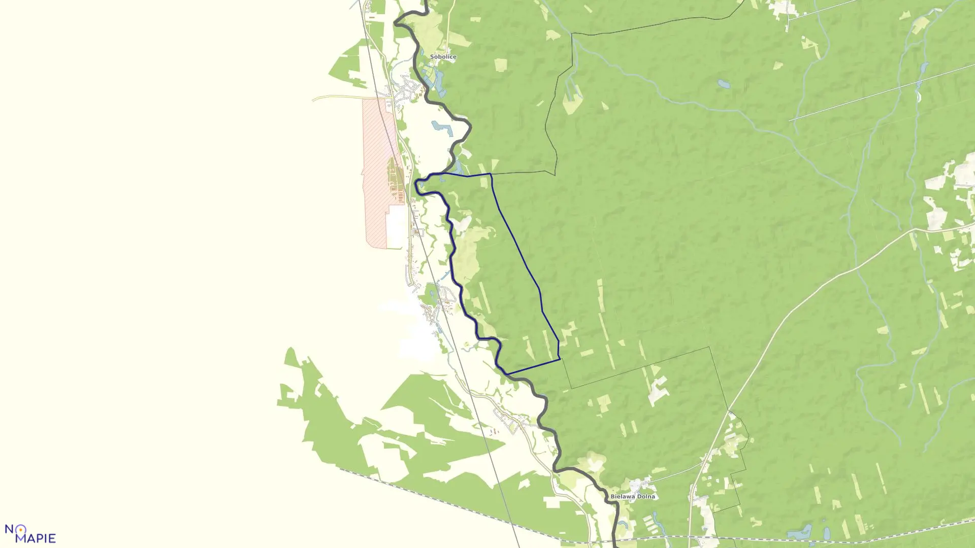 Mapa obrębu PRĘDOCICE w gminie Pieńsk